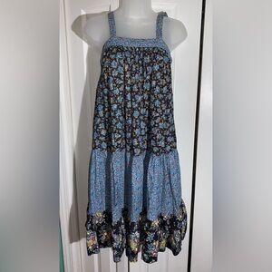 young edwardian arpeja dress S Strap Cottage Prairie 70s Boho Vintage PICS! AA11